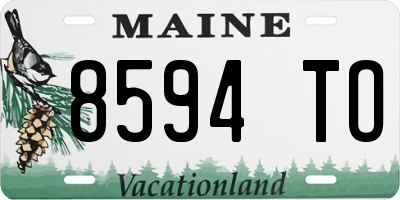 ME license plate 8594TO