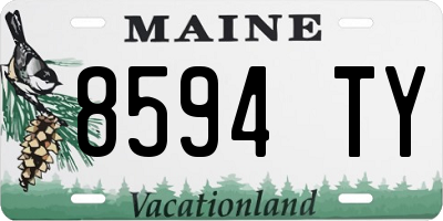 ME license plate 8594TY