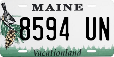 ME license plate 8594UN
