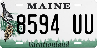 ME license plate 8594UU