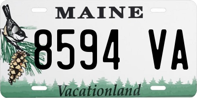 ME license plate 8594VA