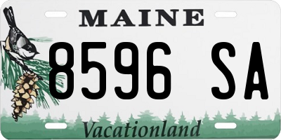 ME license plate 8596SA