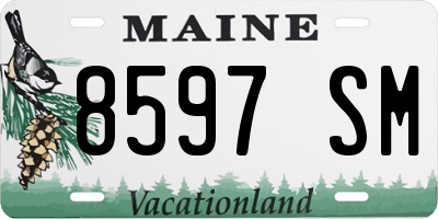 ME license plate 8597SM