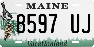 ME license plate 8597UJ