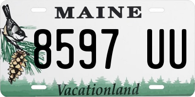 ME license plate 8597UU