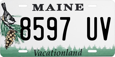ME license plate 8597UV