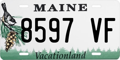 ME license plate 8597VF