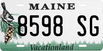 ME license plate 8598SG