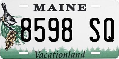 ME license plate 8598SQ