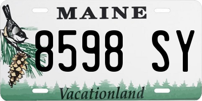 ME license plate 8598SY
