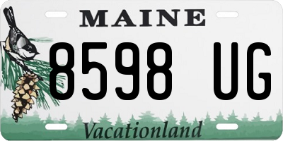 ME license plate 8598UG