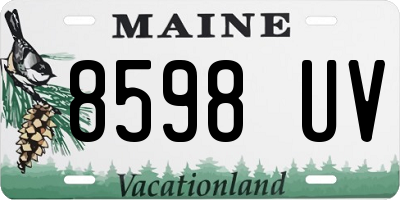 ME license plate 8598UV