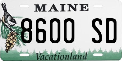 ME license plate 8600SD