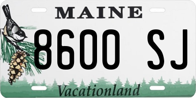 ME license plate 8600SJ