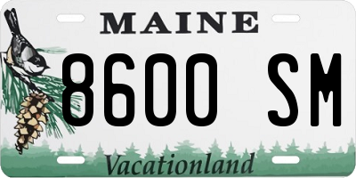 ME license plate 8600SM
