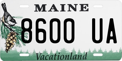 ME license plate 8600UA