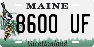 ME license plate 8600UF