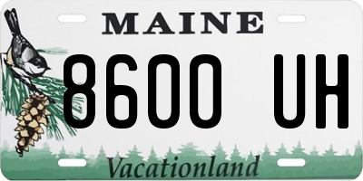 ME license plate 8600UH