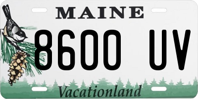 ME license plate 8600UV