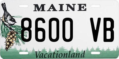 ME license plate 8600VB