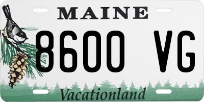 ME license plate 8600VG