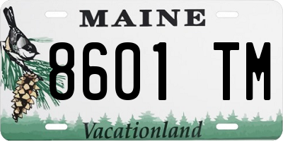 ME license plate 8601TM