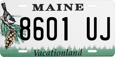 ME license plate 8601UJ