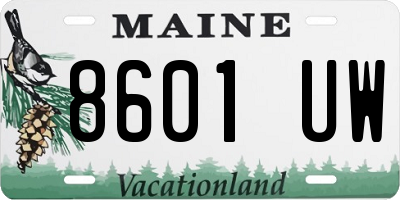 ME license plate 8601UW