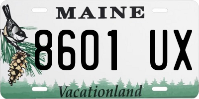 ME license plate 8601UX