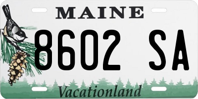 ME license plate 8602SA