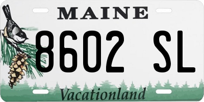 ME license plate 8602SL
