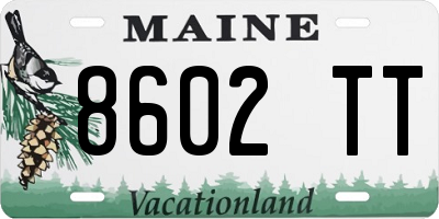 ME license plate 8602TT