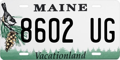 ME license plate 8602UG