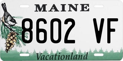 ME license plate 8602VF