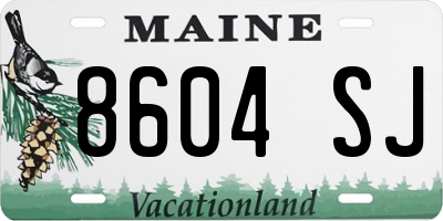 ME license plate 8604SJ