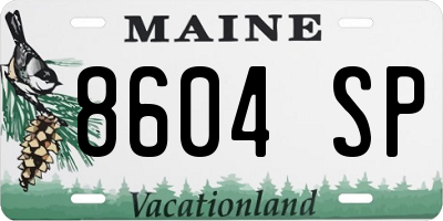 ME license plate 8604SP