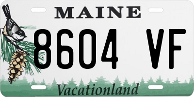 ME license plate 8604VF