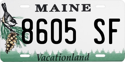 ME license plate 8605SF
