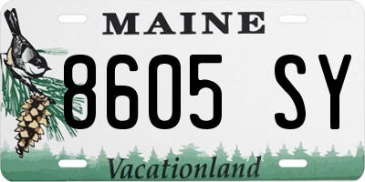 ME license plate 8605SY