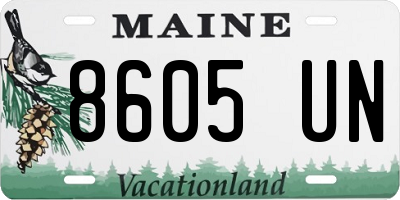ME license plate 8605UN
