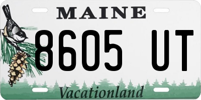 ME license plate 8605UT