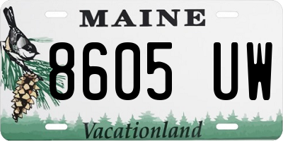 ME license plate 8605UW