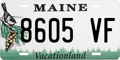 ME license plate 8605VF