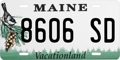 ME license plate 8606SD