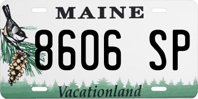 ME license plate 8606SP