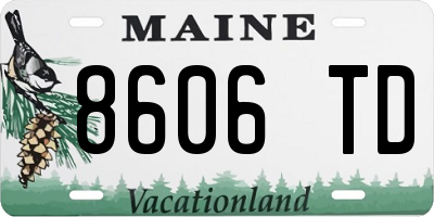 ME license plate 8606TD