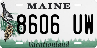 ME license plate 8606UW