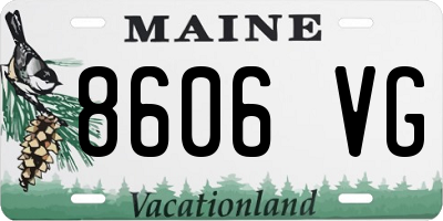 ME license plate 8606VG