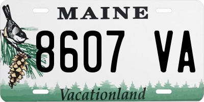 ME license plate 8607VA