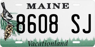 ME license plate 8608SJ